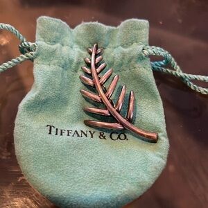 Tiffany Sterling Silver leaf pin